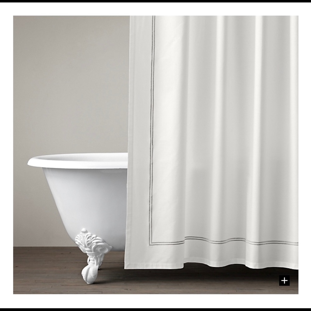 Restoration Hardware Shower Curtain - Sky Blue